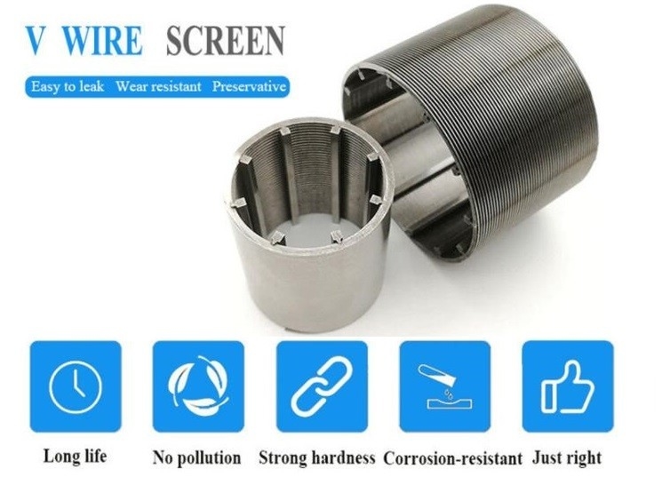 Filtre à écran de fil de fer à fer à fente SS304 de haute qualité