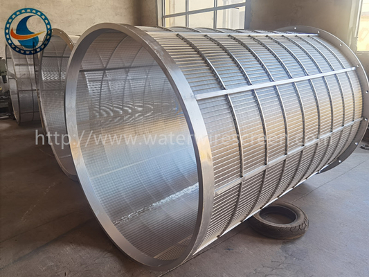 fente continue Seperator de l'acier 304 de 1018mm Dia Wedge Wire Mesh Stainless