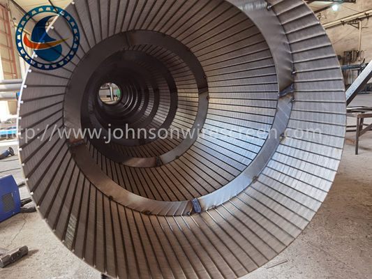 Tambour rotatif filtrant à fil en V OD 600mm en acier inoxydable pour eaux usées