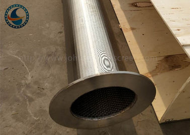 Fil encoché Mesh Tube Full Welding Johnson Vee Wire Screen de bride de solides solubles 304